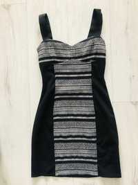 NOWA H&M Czarna sukienka tunika odkryte plecy 36 S HM