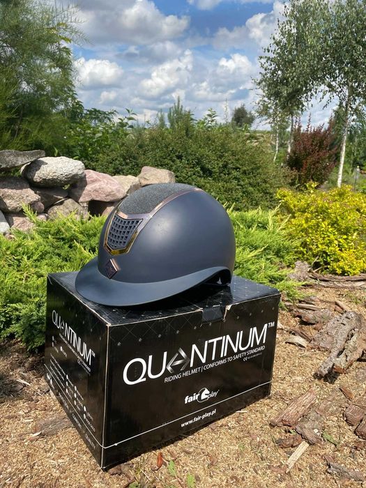 Kask jeździecki Quantinum Eclipse Rosegold W-V grantowy Okazja