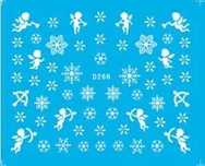 D266 Naklejki wodne zima śnieżynki świąteczne xmas