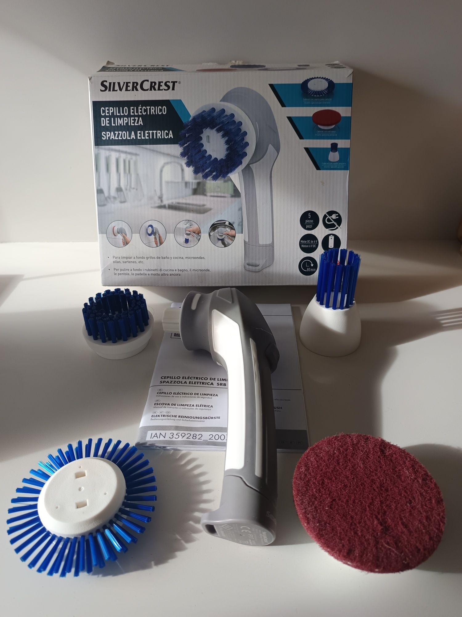 Escova de Limpeza Elétrica Silvercrest