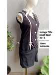 Sukienka XS S biust 42x2 Japan style czarna awangarda lolitka kokardki