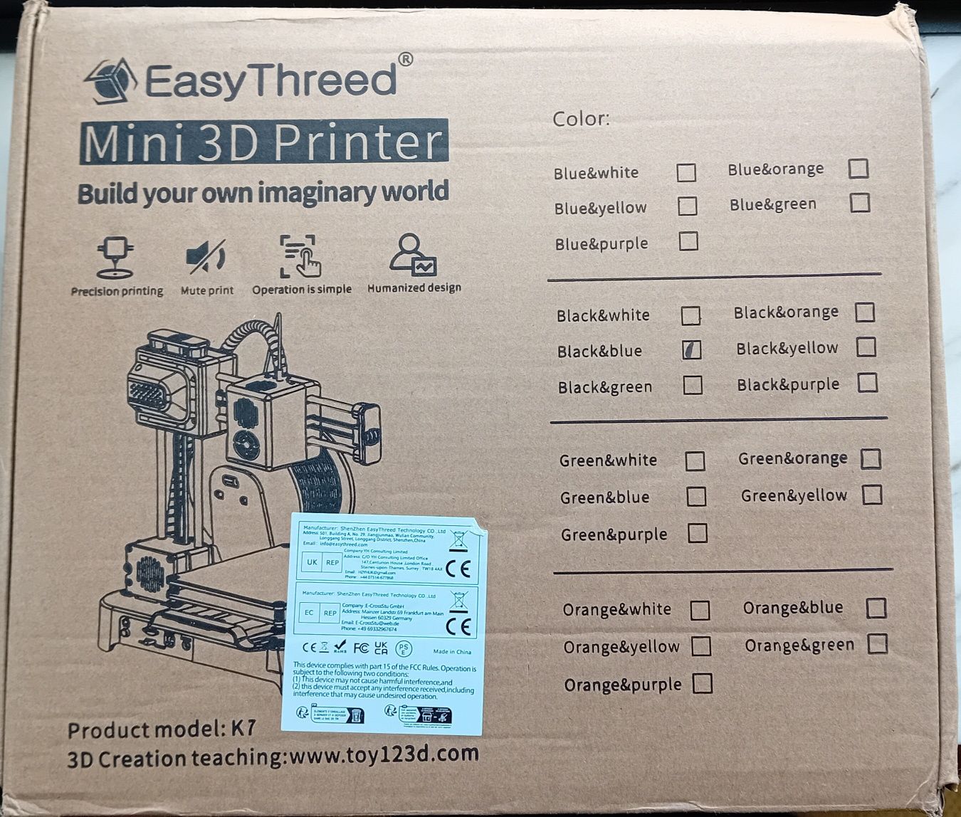 Impressora 3d Easythreed K7 - Como Nova