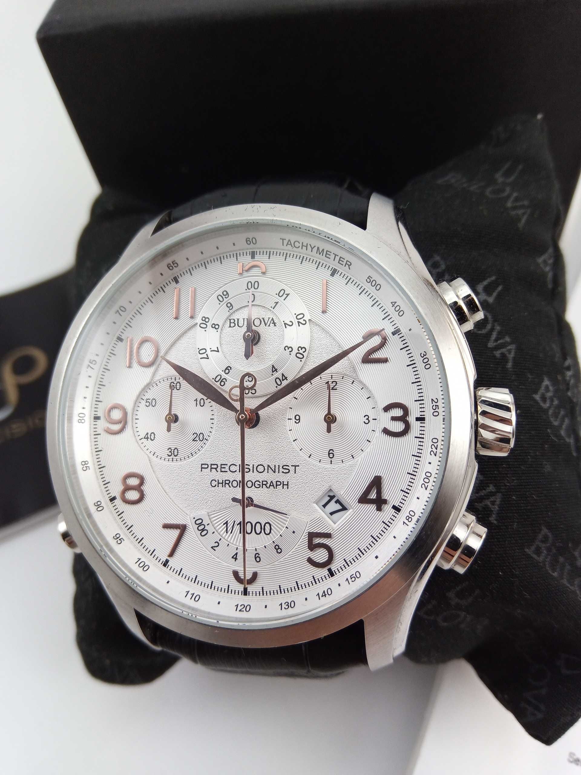 Bulova Precisionist 96B182 точность 262кГц хронограф 1/1000 с тахиметр