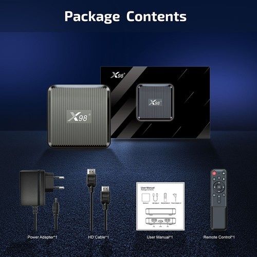 X98Q TV BOX 2GB 16GB Android 11 Amlogic S905W2 2.4G+5G WiFi 4K AV1