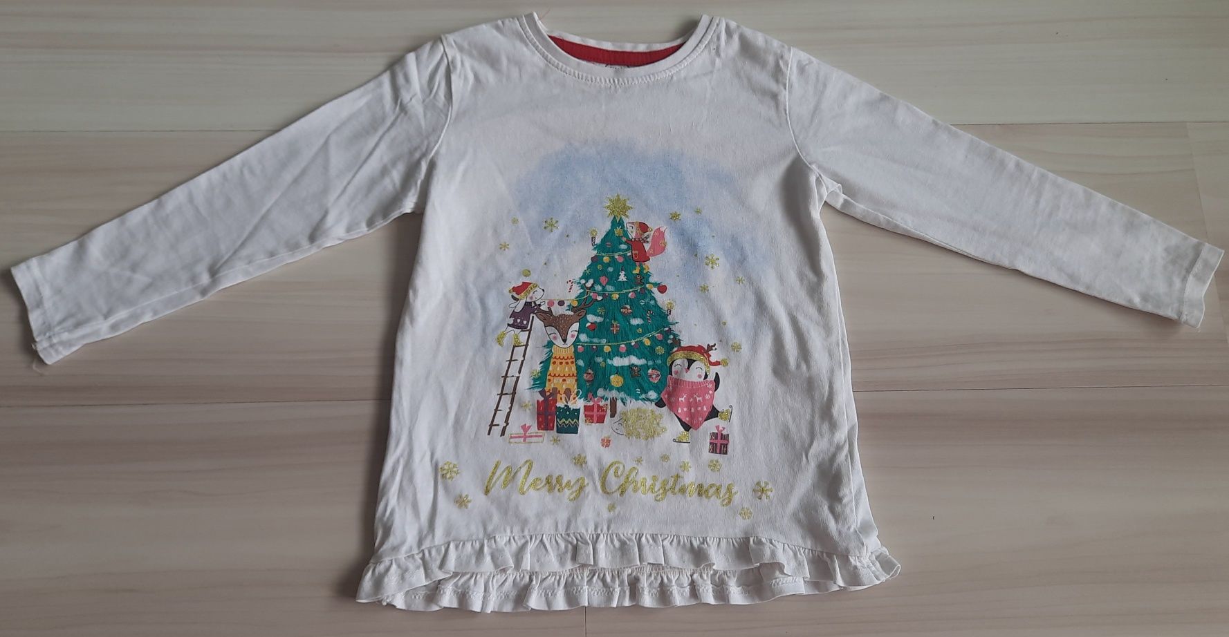 Bluzka długi rękaw Merry Christmas r.104