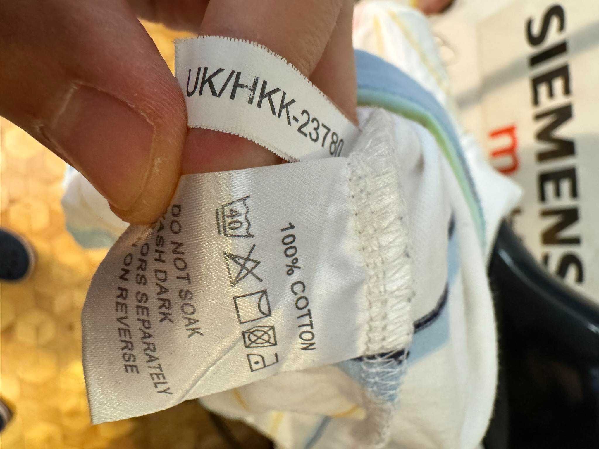 koszulka polo YSL paski multicolor biała XL