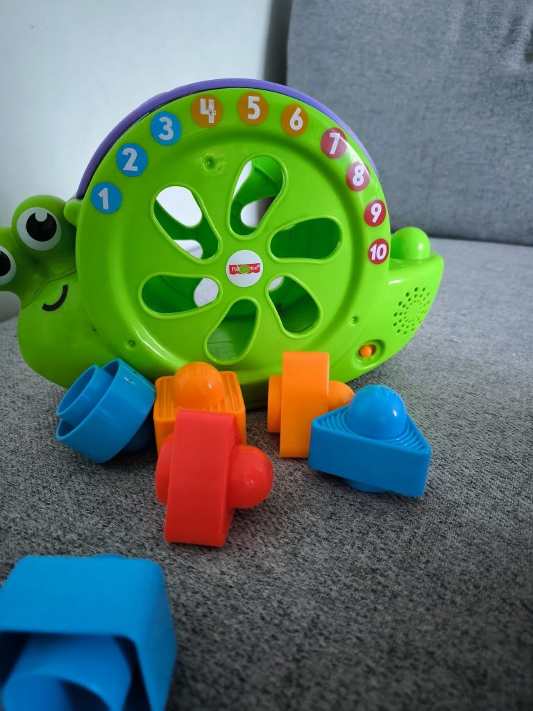 Sorter ślimak Fisher Price zabawka interaktywna edukacyjna