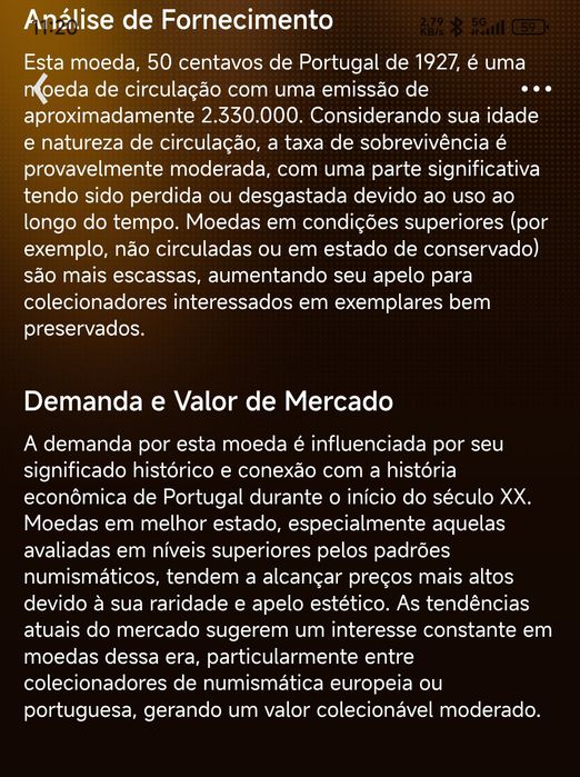 Moedas antigas Portugal