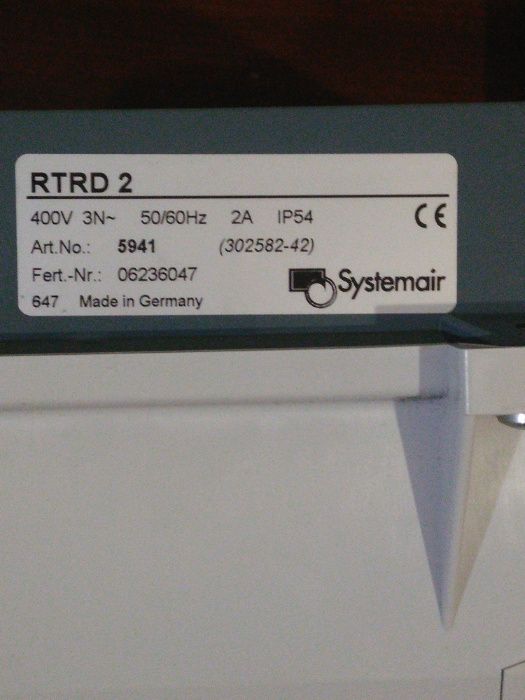 Трансформаторный регулятор Systemair RTRD 2