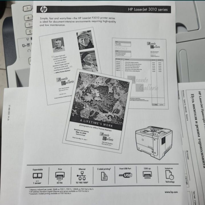 HP LaserJet P3015dn 10т стр.. Лазерные принтеры. От 200стр счётчики.