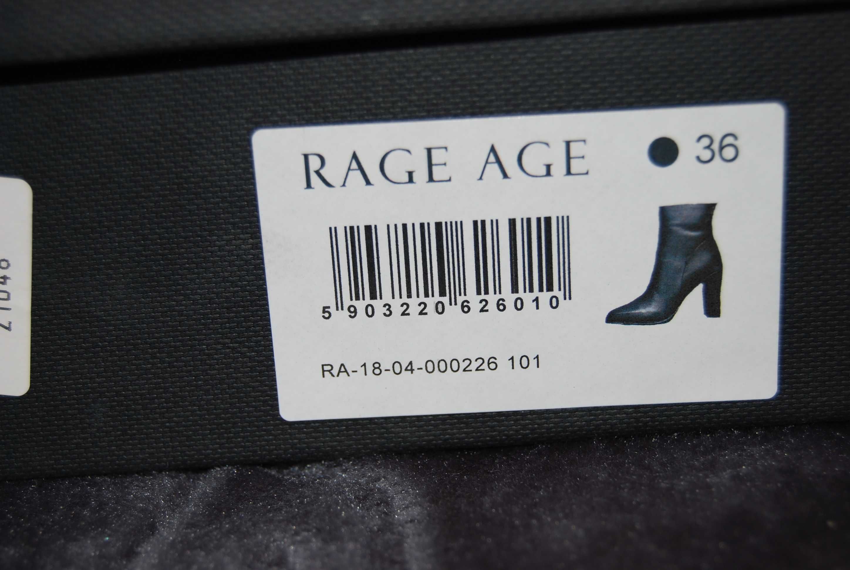 Botki Rage Age 36 Czarne -jak nowe-