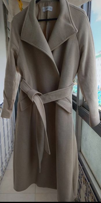 Sobretudo comprido mango