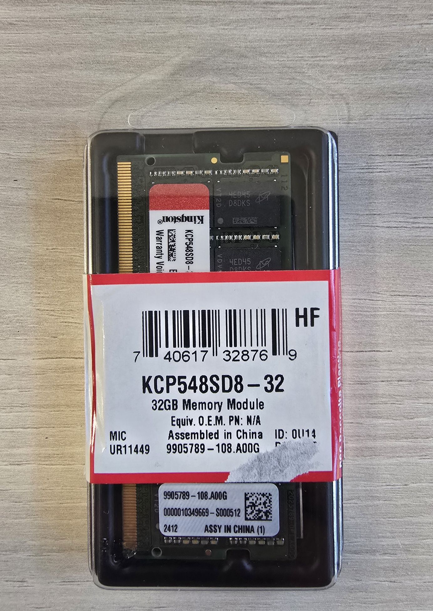 Memoria RAM DDR5 Kingston 32GB
