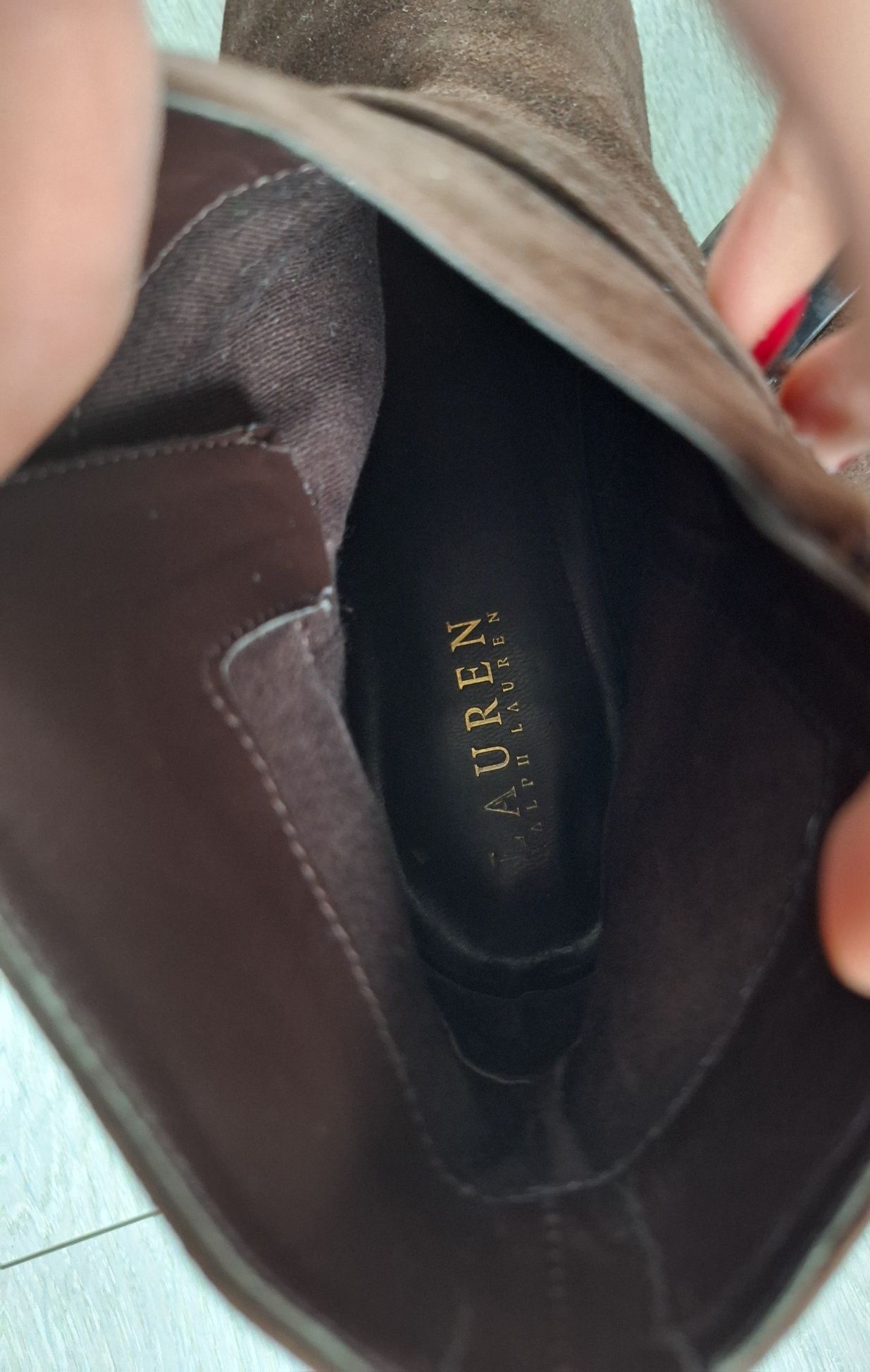 Skórzane botki Ralph Lauren rozmiar 38