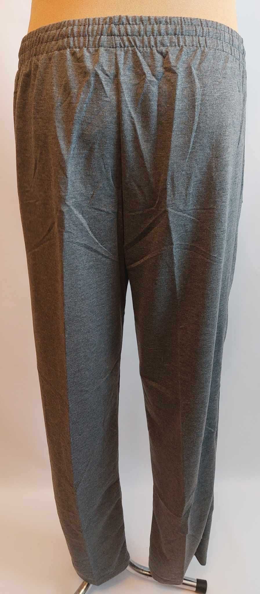 Spodnie męskie dresowe szare bez ściągaczy LINTEBOB Y-47169-LK r. 4 XL