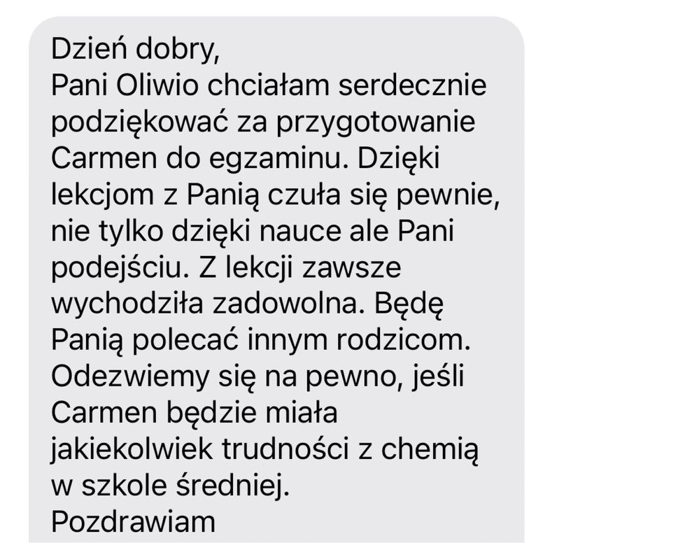 Korepetycje chemia