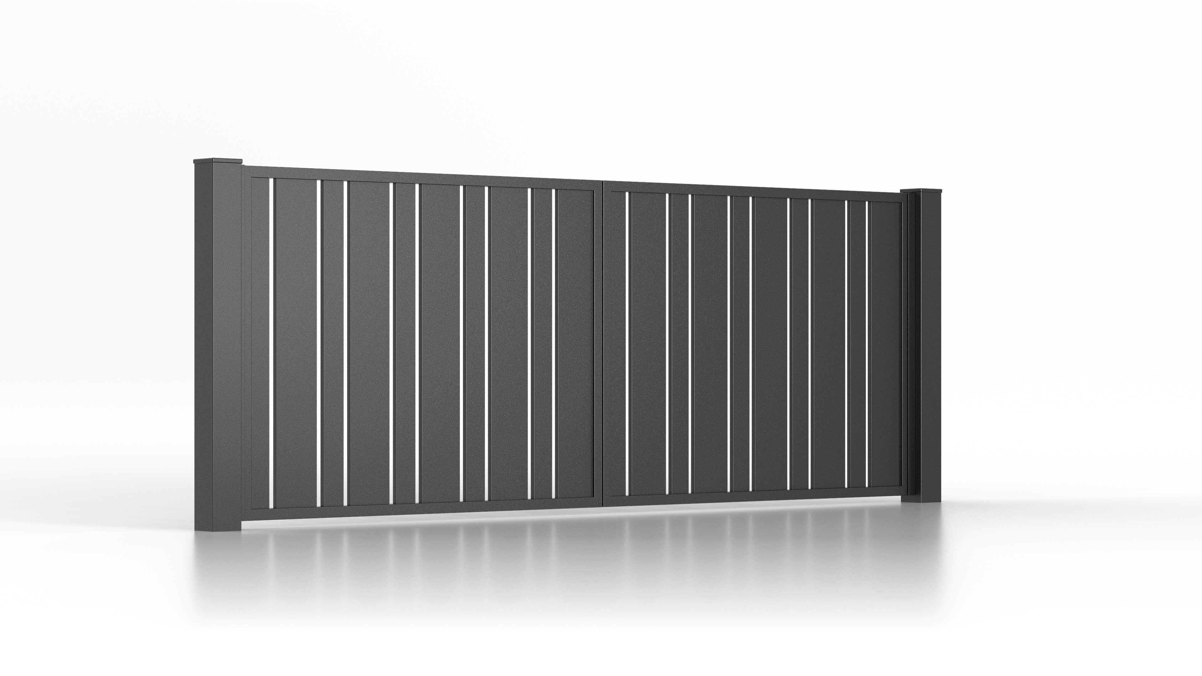 Przęsło aluminiowe segment ogrodzenie płot kolekcja VERTICA 2 x 1,2m