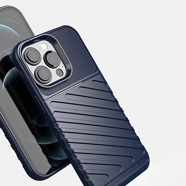 Thunder Case elastyczne pancerne etui pokrowiec iPhone 13 Pro niebiesk
