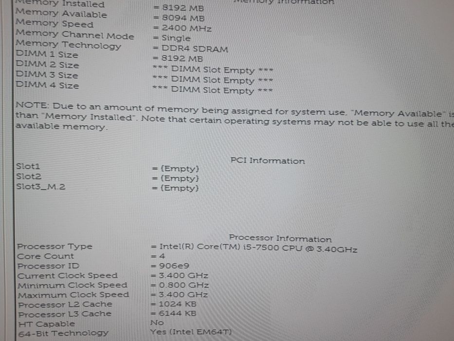 Компьютер dell 7050. intel i5 7500 8gb системний блок.