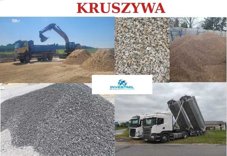 Kruszywa drogowe z dostawą. Tłuczeń, grysy, żwiry