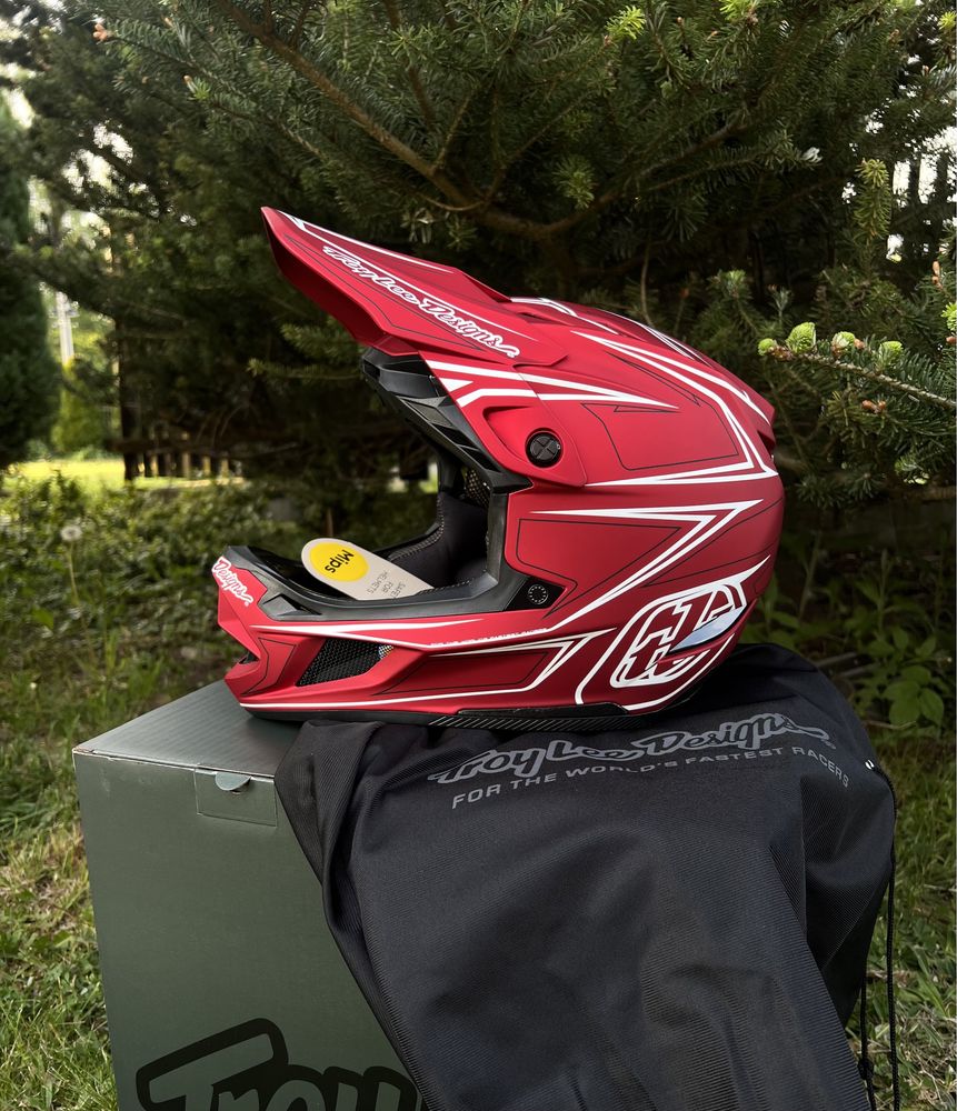 Kask DH Troy Lee Designs D4 Composite Red nowy S leatt fox