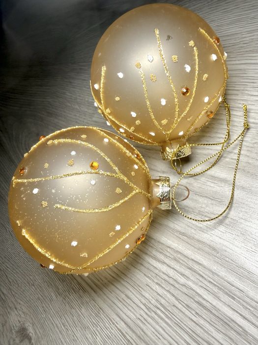 4 bolas natal grandes vidro - novas