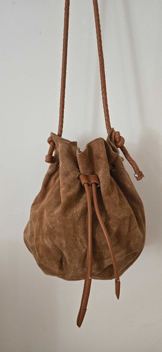 Zara Suede brown Pochahantas Bag