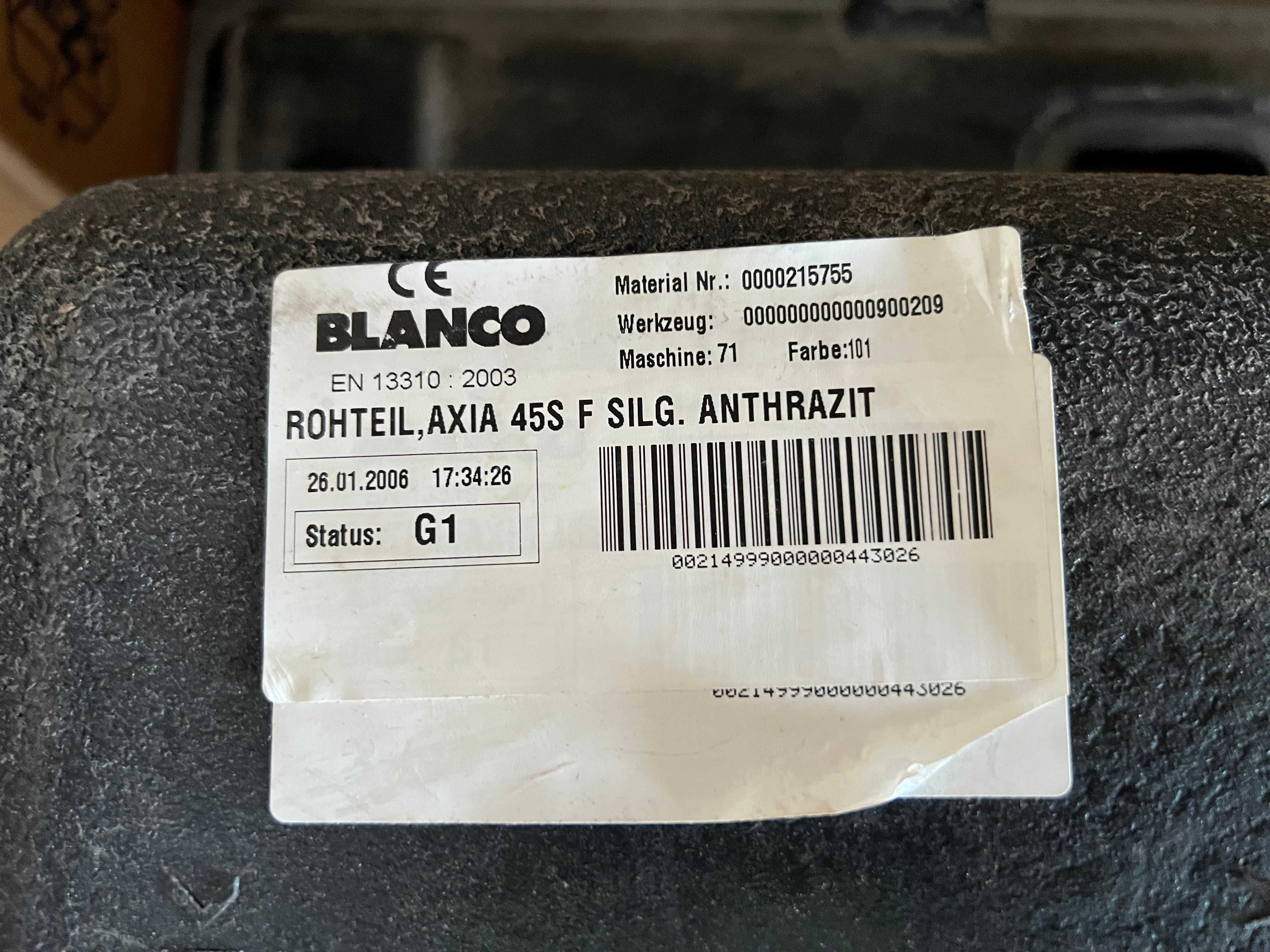 Zlewozmywak z ociekaczem Blanco AXIA II 45S-F Silgranit - antracyt