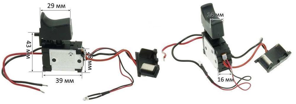 Кнопка шуруповерта Гранит ШБА-18 М1 Li1 (14*29) кн954