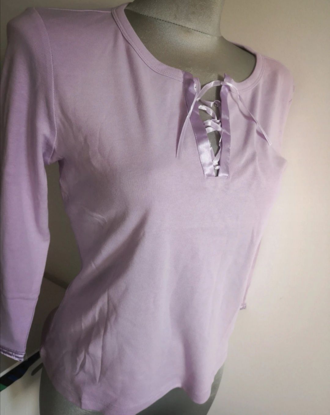 Bluzka nowa liliowa Italy piękny kolor jasny fiolet