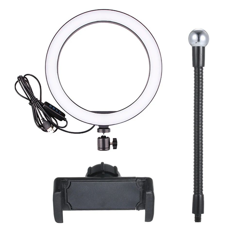 Anel de Luz ring light 26cm com dimmer usb para VÍDEO E FOTO NOVO