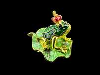 Żaba Na Liściu Szkatułka Styl Faberge P23090c