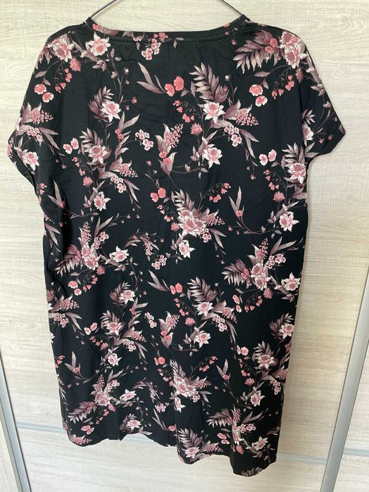 Damska tunika Lindex r.XXL (44/46), kwiecista koszula nocna, sukienka