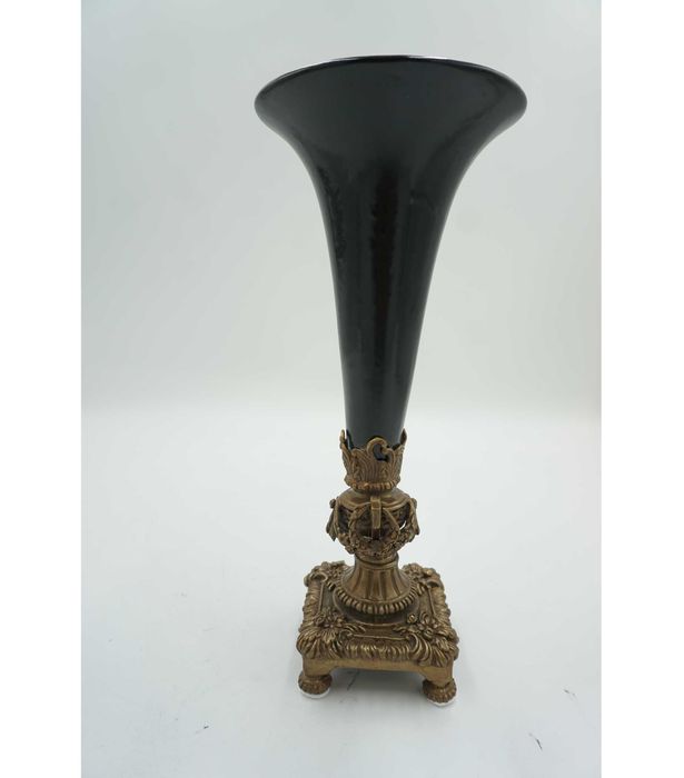 WAZON flakon kielich brąz z porcelaną czarny