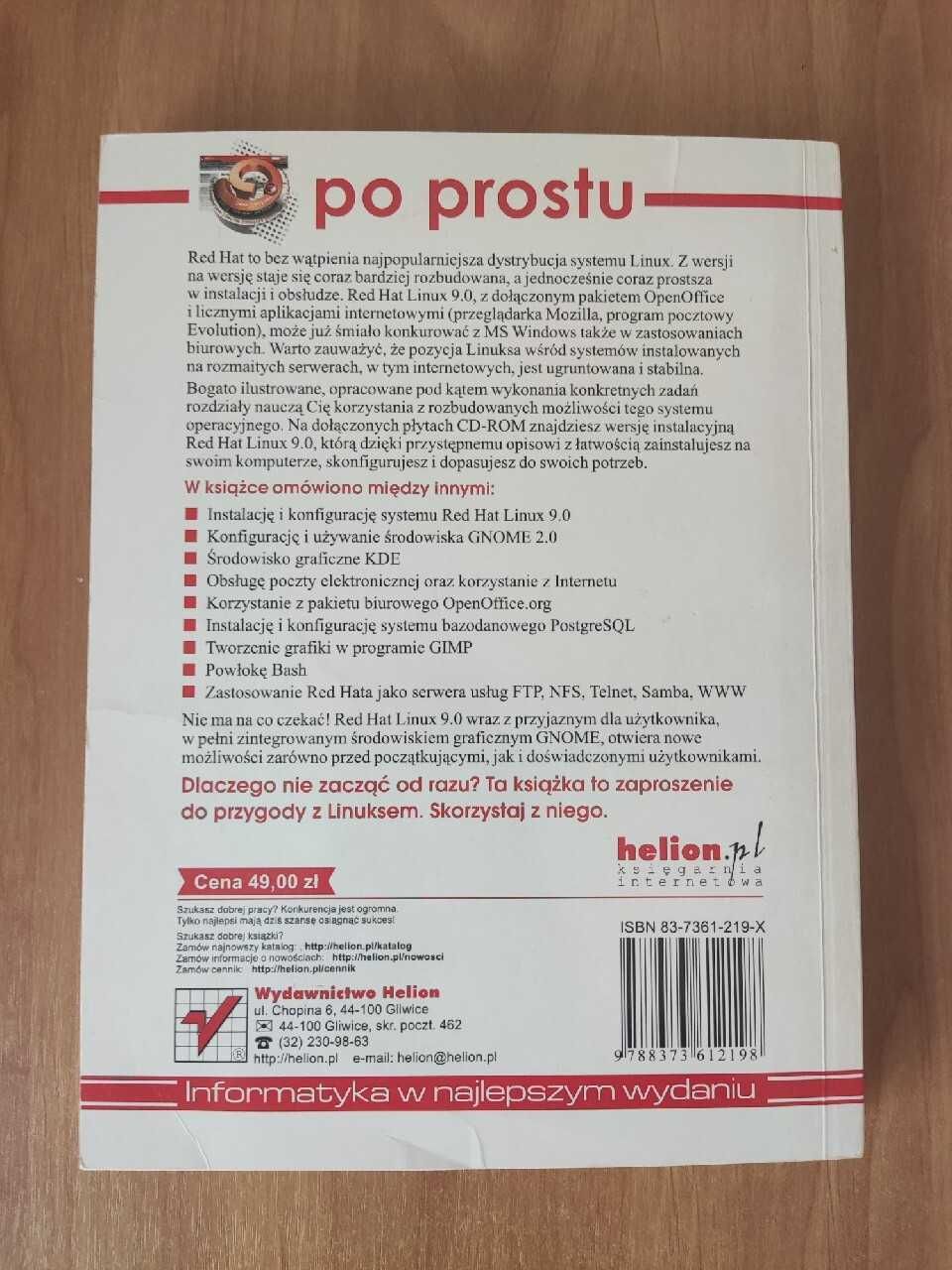 Po Prostu Red Hat Linux 9 podręcznik administracji Linuxa z RHL9 3xCD