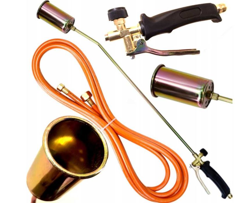 Palnik dekarski propan butan długa rączka 85 cm, wąż 5m