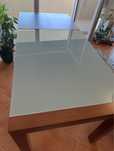 Mesa vidro e madeira