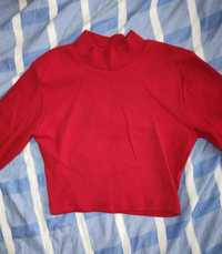 Жіночий укорочений червоний светр