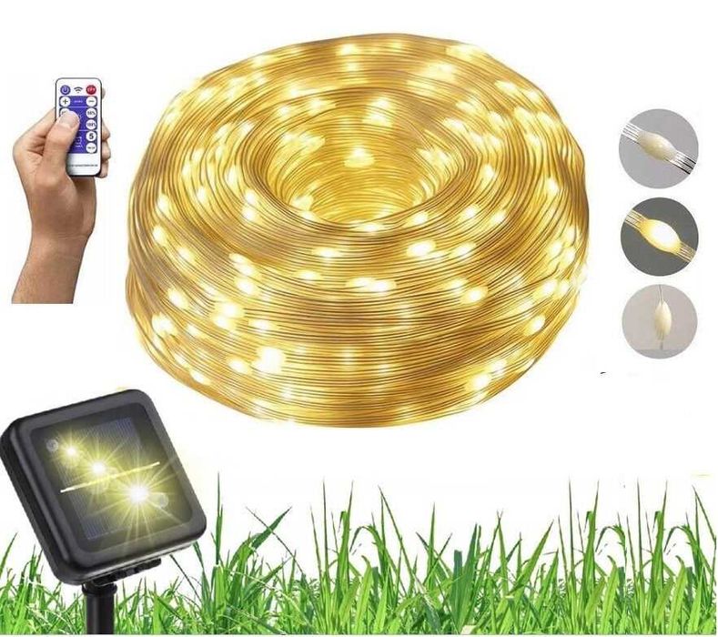 Гірлянди 30м 300лед на сонячній батареї SunLamp з опцією підзарядки
