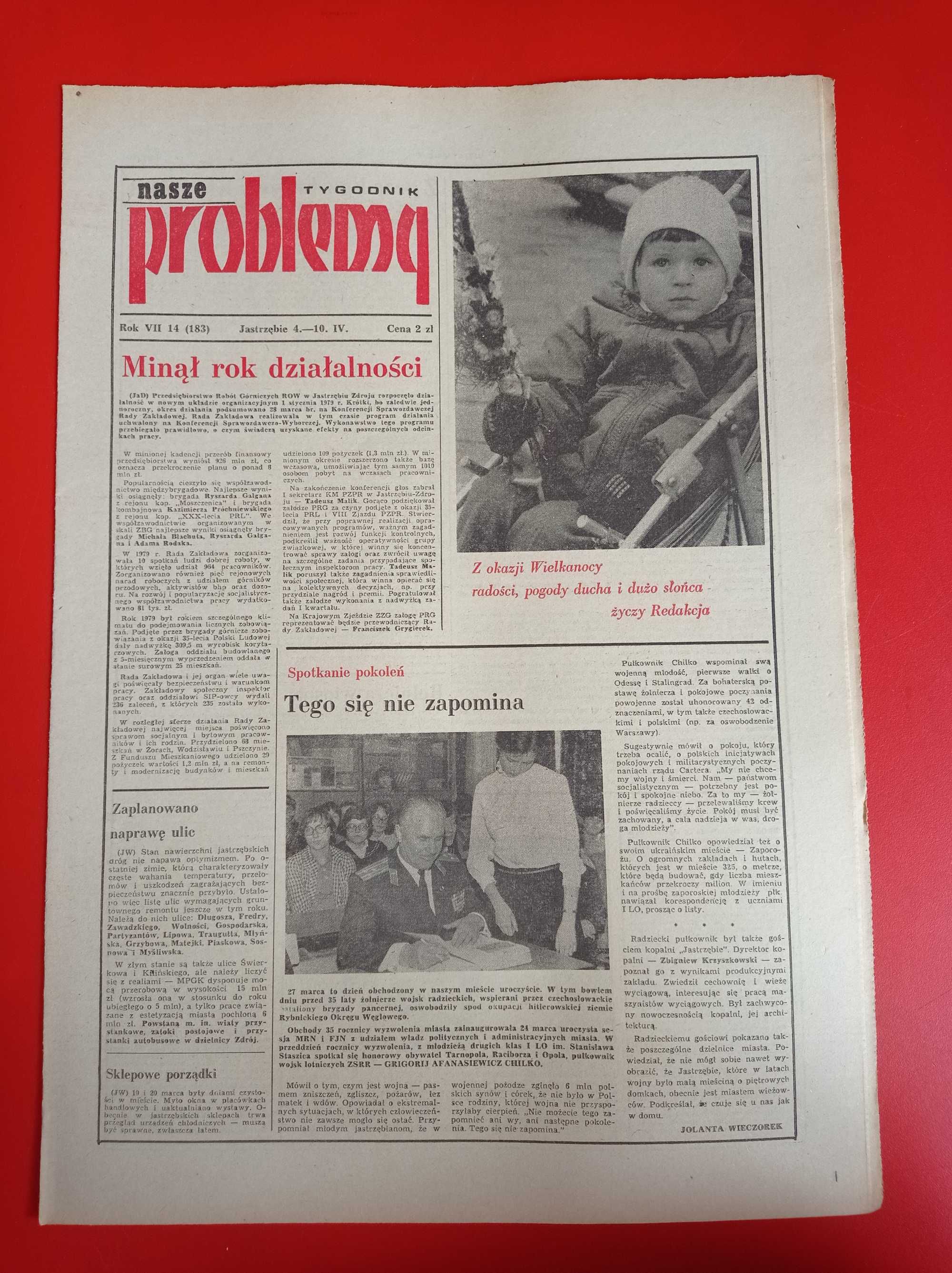 Nasze problemy, Jastrzębie, nr 14, 4-10 kwietnia 1980