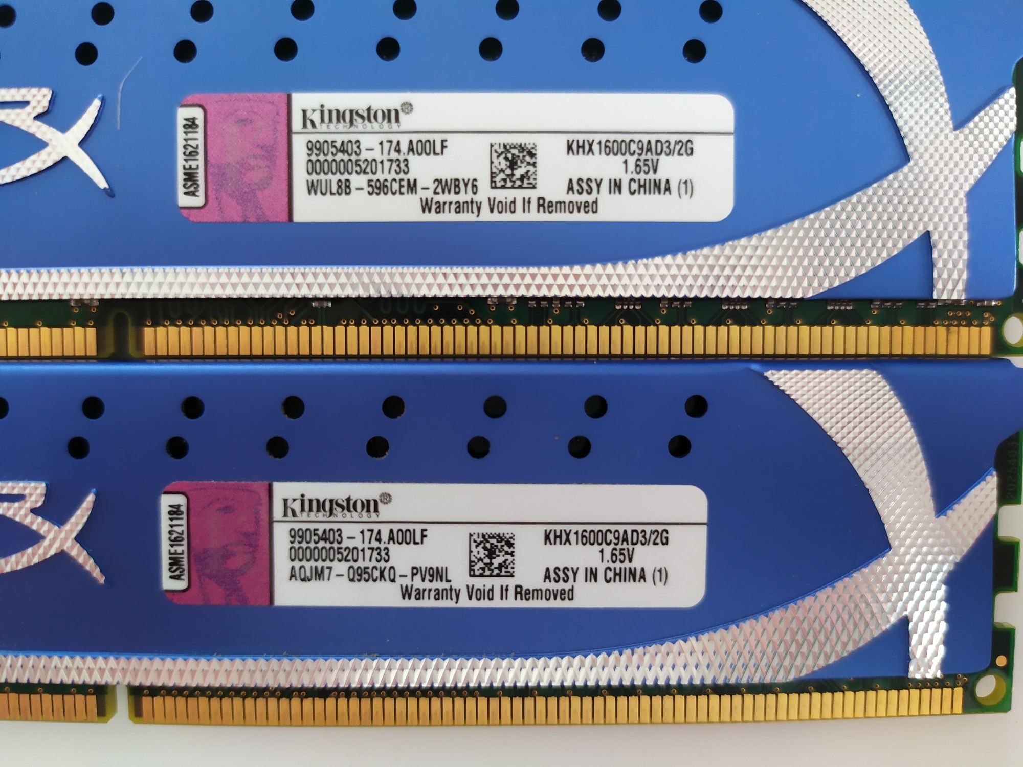 Kingston hyper X genesis DDR3 2x2GB 1600 mhz