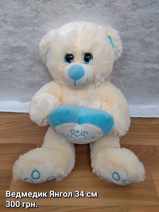 М'яка іграшка глазастики Єдиноріг Ведмедик Лев Зайчик Акула Кит