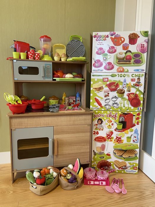 Kuchnia dziecięca drewniana + akcesoria