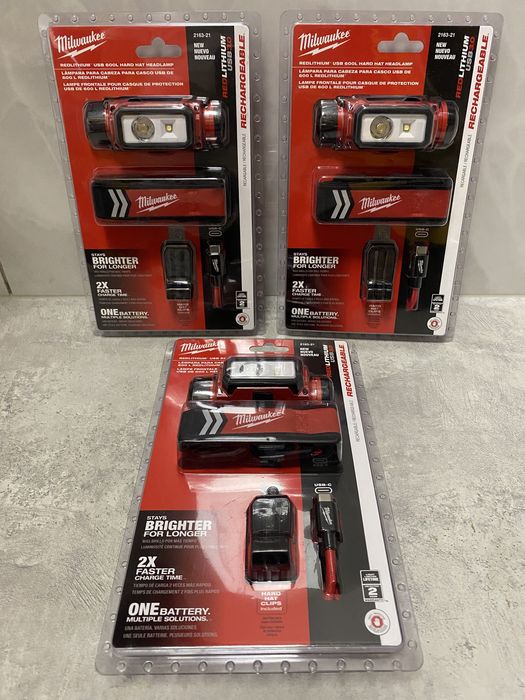 Milwaukee 2163-21 якісний налобний ліхтар REDLITHIUM USB 3.0AH