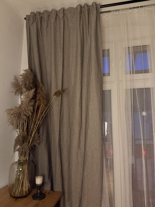 Ikea Lenda zaslony ciemnoszare 140x300