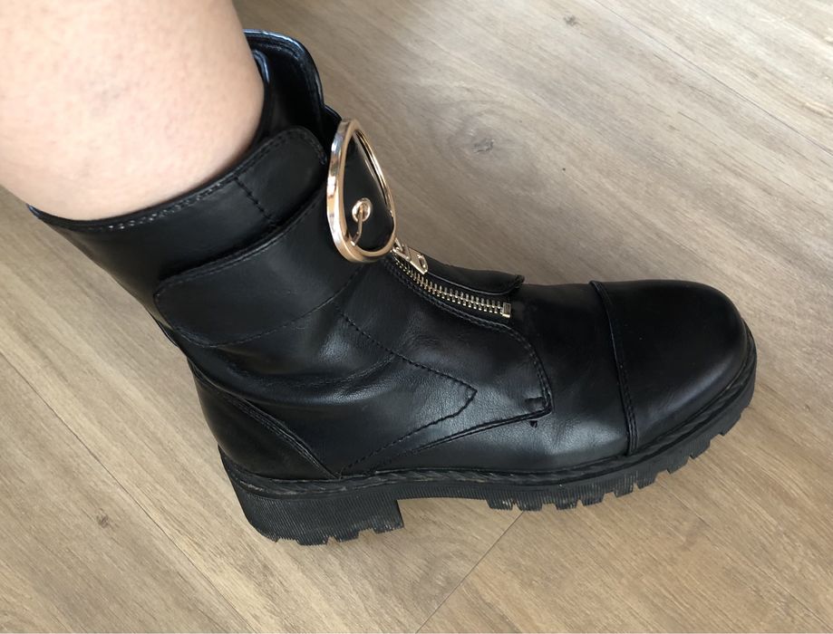 Kozaki R.36 GOODIN czarne botki, trapery, ocieplane, workery, trzewiki