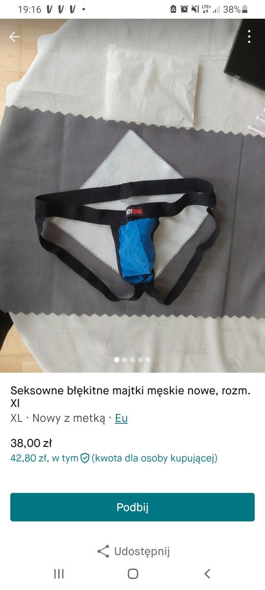 Seksowone slipki męskie rozm. XL nowe