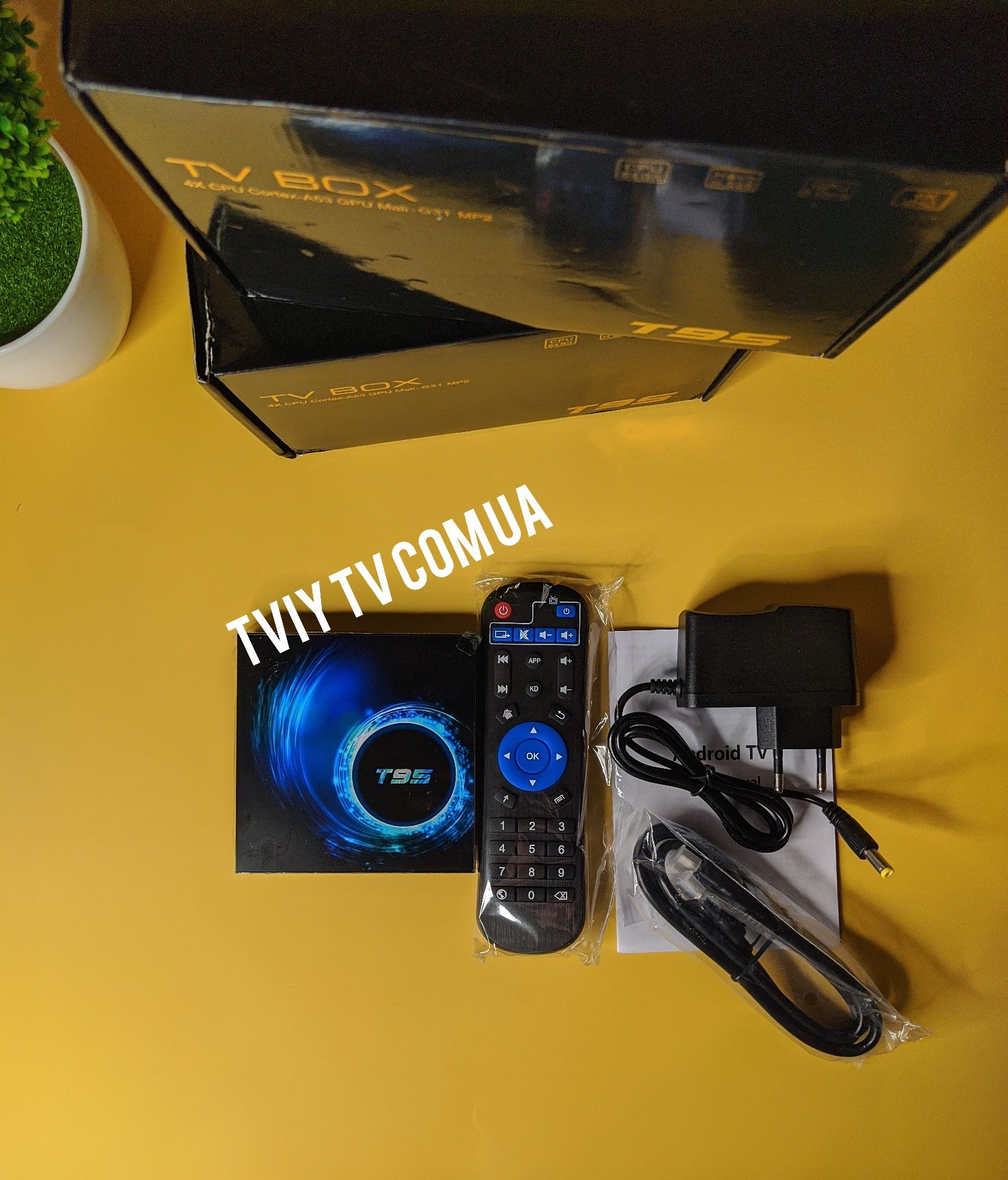 Смарт приставка T95 H616 4/64 Android 10 TV BOX налаштованаx96 smarttv