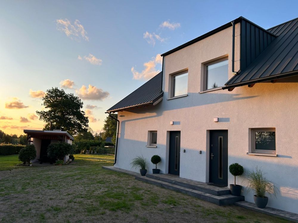 Całoroczne mieszkanie 52m, połowa bliźniaka Sasino