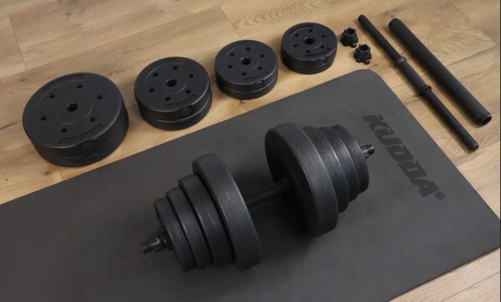 Nowe Hantle Treningowe Regulowane 40kg Sztanga, Zestaw Hantli 2x20kg